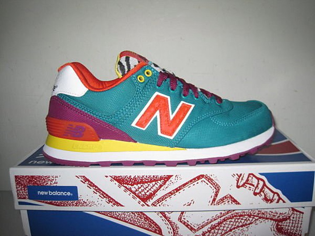 NEW BALANCE WL574RP 繽紛 藍綠 紫橘 復古慢跑鞋 特價1900元 斑馬紋鞋舌...