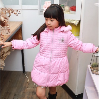 PINKNANA童裝-女童外套 兒童 冬季 防風外套 大尺碼 女童 鋪棉 連帽大衣22160