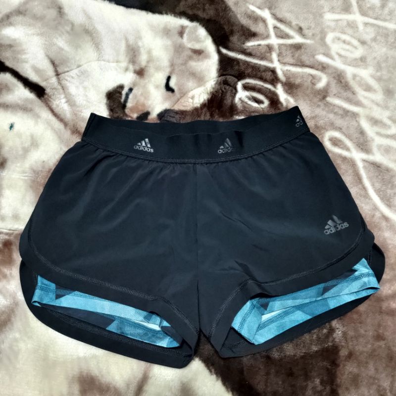 Adidas short 黑色 跑步 短褲 防走光 M 420