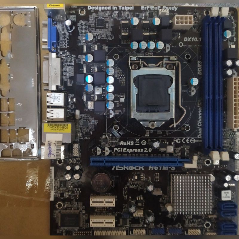 主機板 ASROCK H61M-S/含擋板/1155腳位