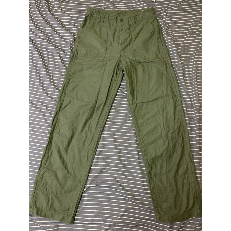Orslow ARMY FATIGUE PANTS REGULAR GREEN size:4 (L 32 86cm)