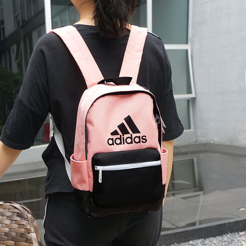 2018 8月 ADIDAS 運動後背包 愛迪達 粉紅黑色 DN3503 可愛 帆布 多夾層 小孩女生 背包