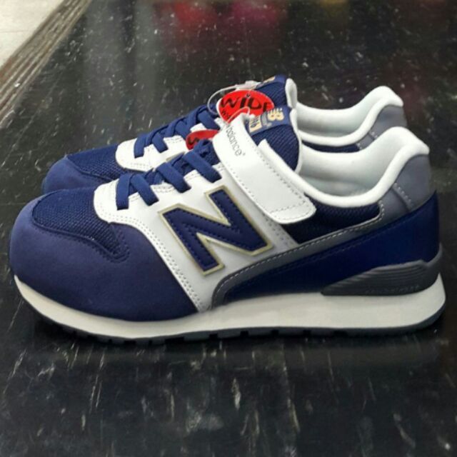 童鞋 new balance 996 nb KV996NVY 魔鬼氈 白色 藍色 金色 鬆緊帶 女鞋最大23.5 小朋友