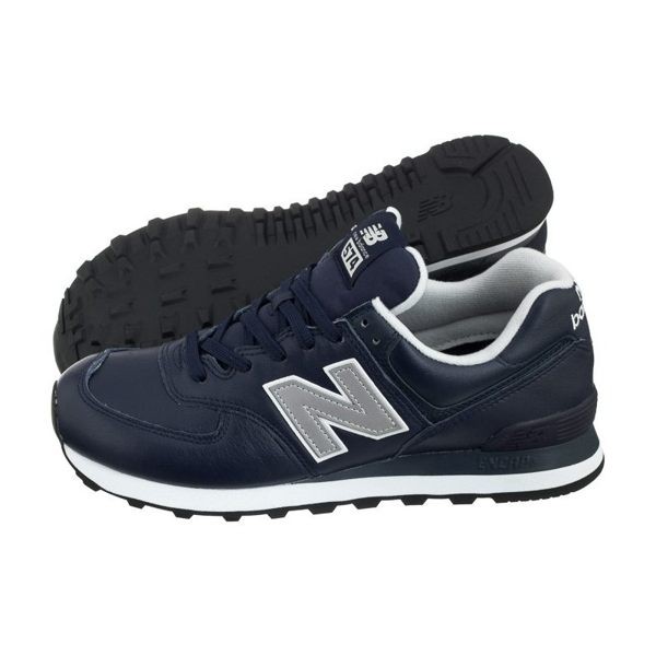 NEW BALANCE 基本款 中性款 深藍色皮革運動慢跑鞋 NO.ML574LPN