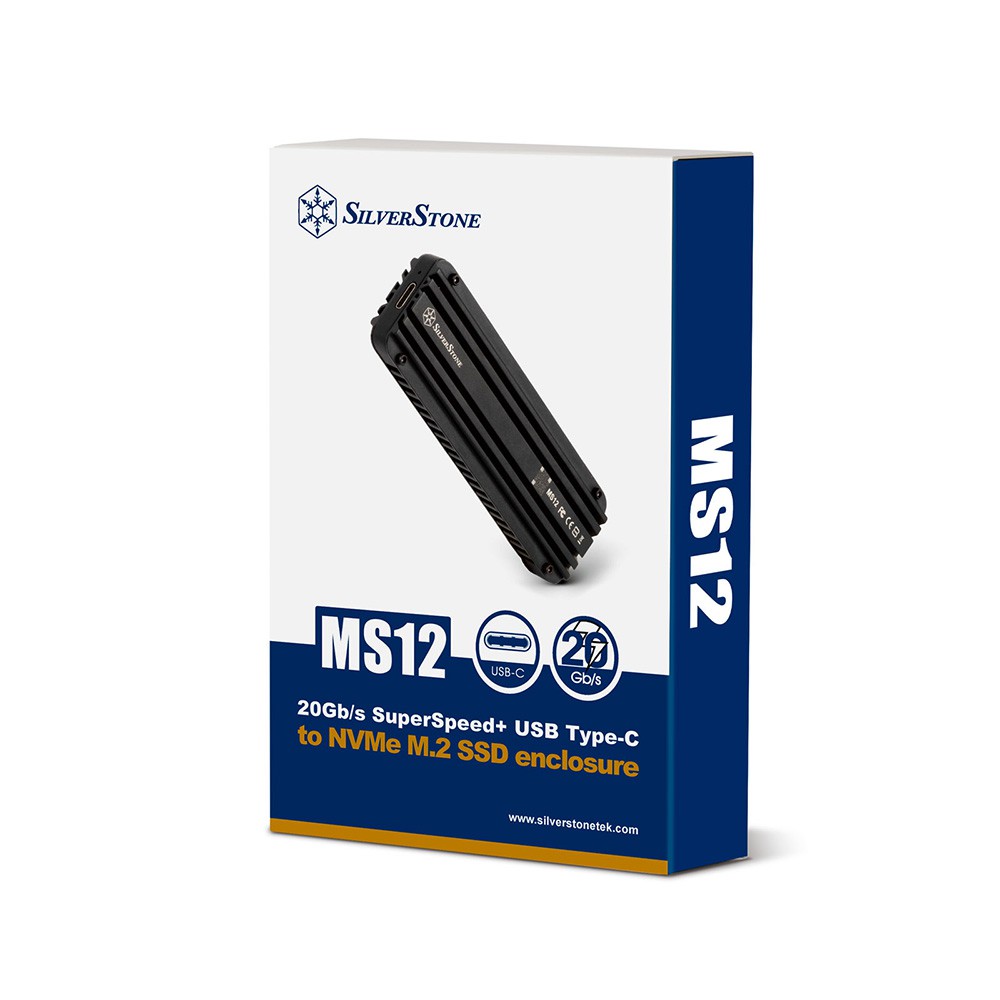 SilverStone 銀欣MS12 Type-C 轉NVMe M.2 SSD 外接盒 現貨 廠商直送