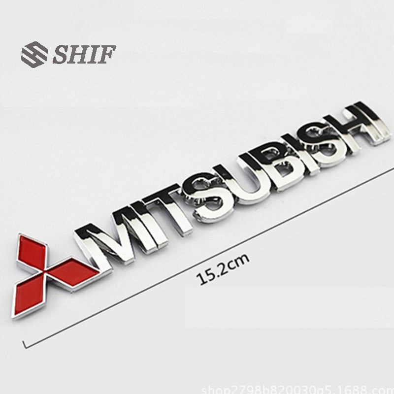MITSUBISHI 三菱 3D 側擋泥板後備箱標誌貼紙三菱貼花