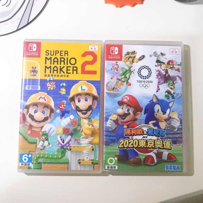 ［二手］Nintendo Switch遊戲片- 瑪利歐&amp;索尼克2020東京奧運&amp;超級瑪利歐創作家2
