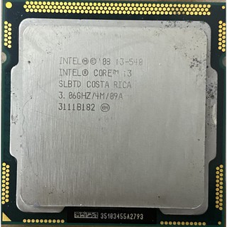 二手CPU Intel Core 雙核心 i3-540 1156腳位 內建顯示 3.06G 4M 1156cpu