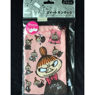 💖現貨💖日本 Moomin Characters 嚕嚕米 手機袋 螢幕擦 眼鏡 小物 耳機線 收納袋 粉色（滿版）