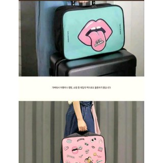 ((現貨))韓國可愛卡通手提旅行登機包 旅行收納