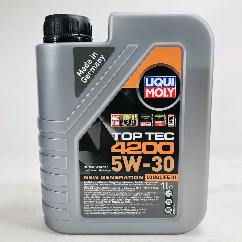 [機油倉庫]附發票LIQUI MOLY 4200 LONGLIFEIII 5W-30 5W30合成機油 1L