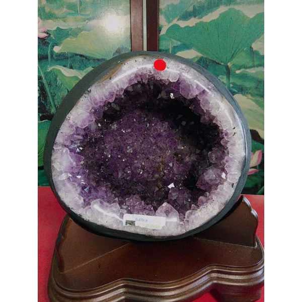 月理水晶鹽燈~ 頂級天然 8.65公斤 ((巴西超圓紫水晶洞)) 藏風 納氣