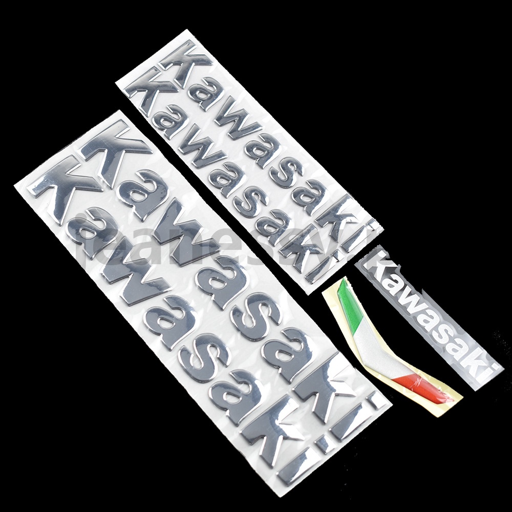 KAWASAKI 適用於所有川崎忍者 Z800 Z1000 Z1200 的 3D 摩托車貼紙標誌徽標油箱墊徽標貼花和貼紙