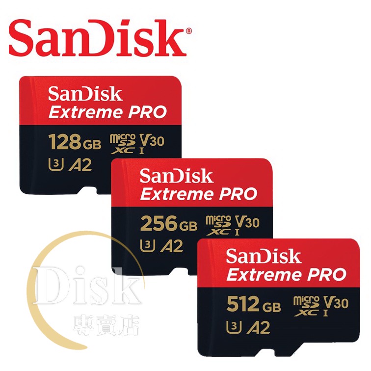 【公司貨】SANDISK Extreme PRO  A2 V30 U3 microSDXC 記憶卡