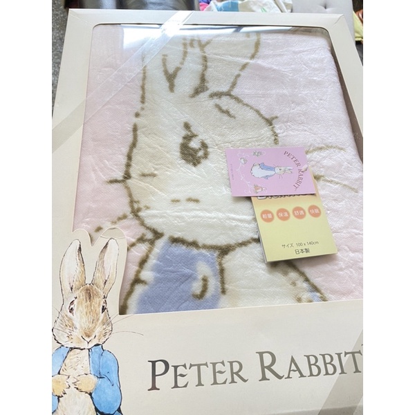 日本製 japan 比得兔 彼得兔  Peter rabbit 幼兒 嬰兒毛毯 全新 100*140 滿月送禮物