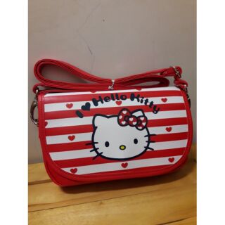 Hello kitty×紅色×仿皮×三麗鷗x手機觸控斜背包×附背帶×可背式×全新