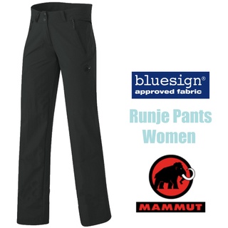 【MAMMUT 長毛象】女款極輕量4向彈性抗UV透氣快乾排汗長褲Runje Pants/ 黑_06822