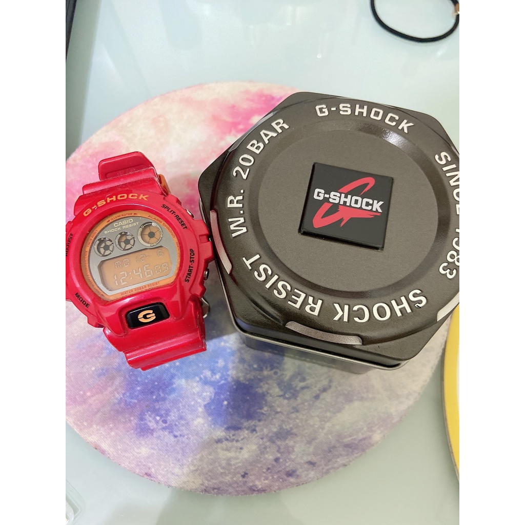 CASIO G-SHOCK DW-6900 系列 紅橘色 #二手