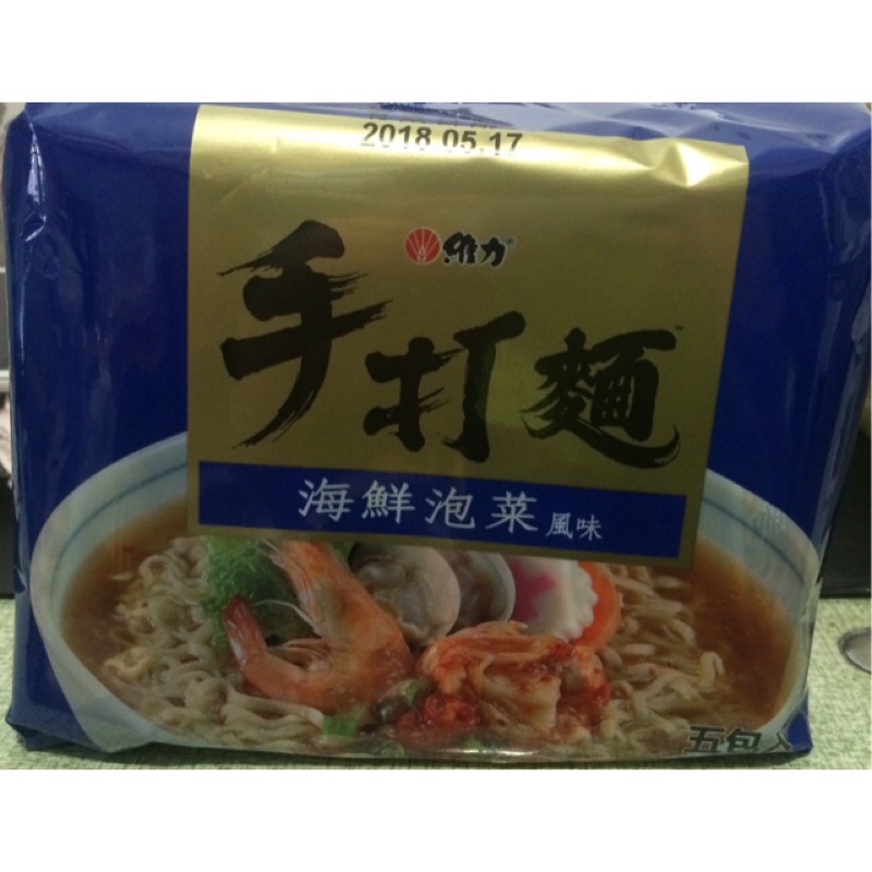 維力手打麵 海鮮泡菜風味 80g 5包 蝦皮購物