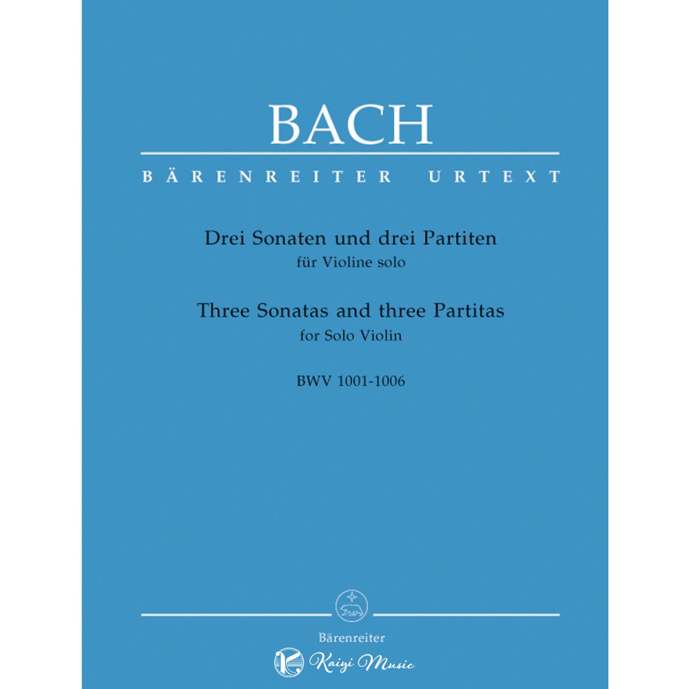 舊版已絕版【凱翊︱BA】〔巴哈〕小提琴奏鳴曲與無伴奏組曲 Bach 3 Sonatas Partitas Violin