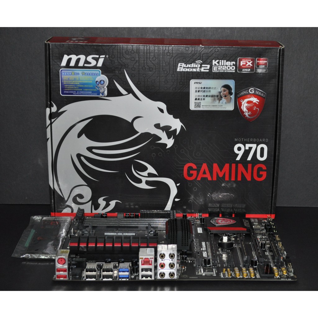 微星電競 970 Gaming (AM3/AM3+ 970 DDR3 SATA3 前後USB3.0)原廠保至2019.8
