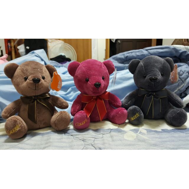 歐比邁熊娃娃桃紅 咖啡 灰 紫 藍買6支250元 蝦皮購物