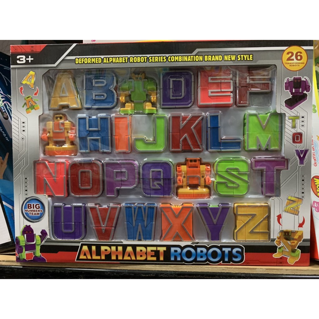 {現貨} 字母變形機器人 英文字母變形 字母機器人 ABC變形金剛 變形積木 變形機器人 字母遊戲 A-Z機器人
