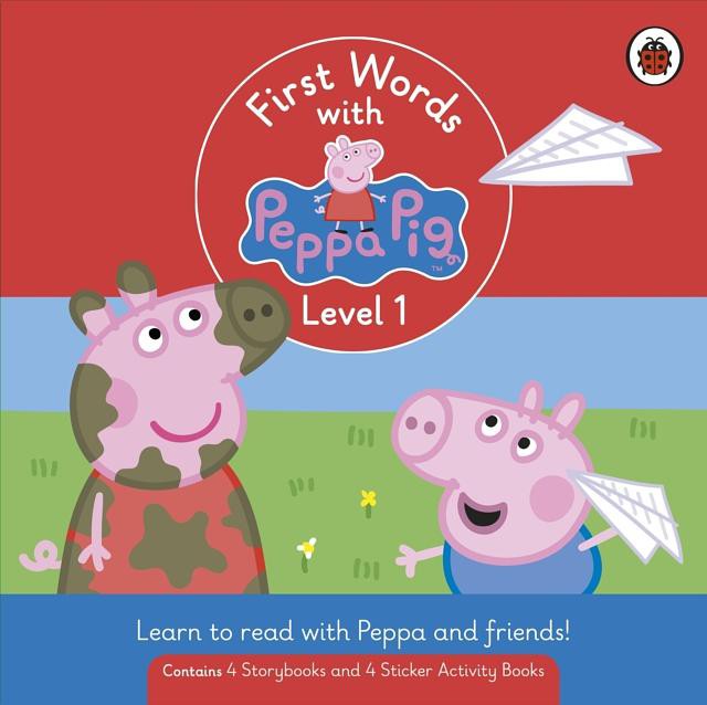 First Words with Peppa Level 1 Pack (4 storybooks + 4 sticker activity books)