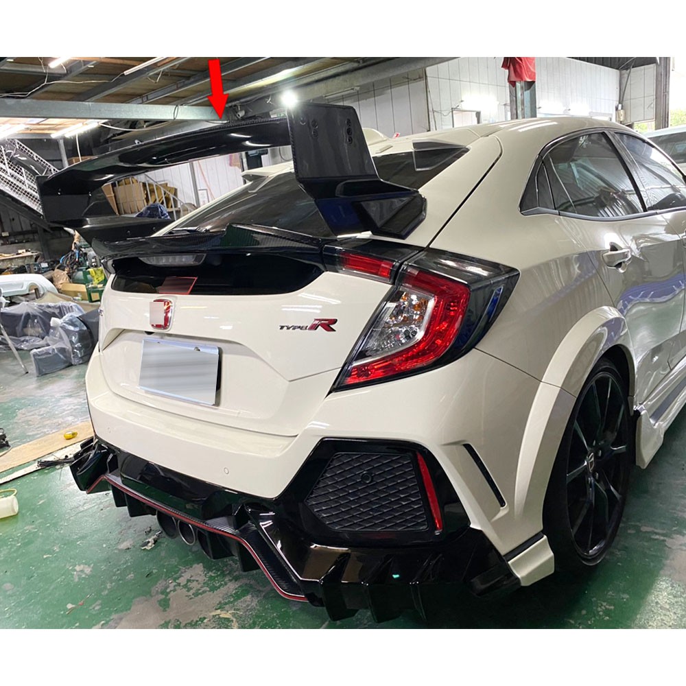 Limit立密特 本田honda 喜美十代civic 10th Fk8 M款尾翼後擾流卡夢改裝配件 蝦皮購物