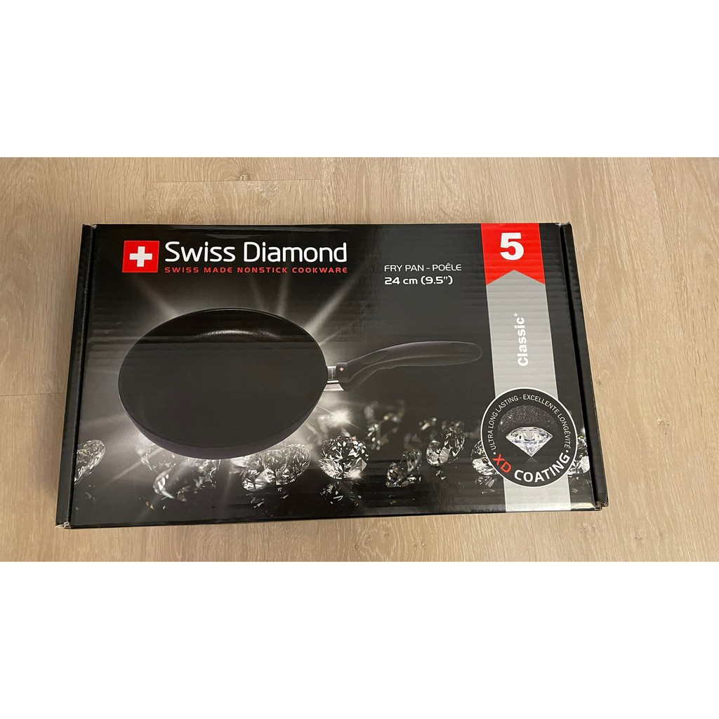瑞士原裝 Swiss Diamond XD 瑞仕鑽石鍋 24CM煎鍋 平底鍋不沾 母親節 個人鍋 小家庭