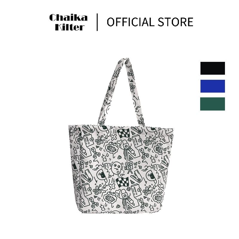 Chaika kilter 女士尼龍大容量手提包單肩包女士斜挎包手提袋購物袋 CK825