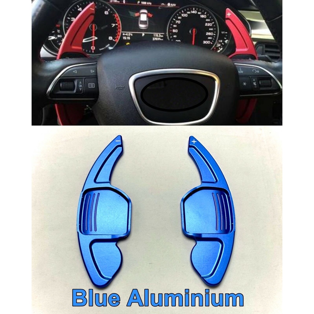 藍色鋁合金 方向盤換檔撥片 適用於  13-16 A5 S5 A4 S4 allroad 13-18 A6 S6 A