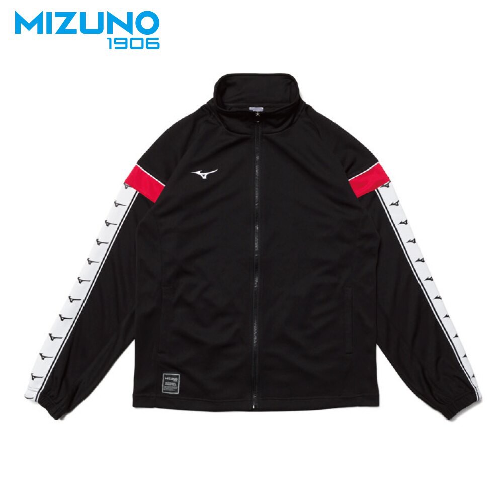 人人愛運動 MIZUNO 男裝 外套 立領 套裝 針織 側邊LOGO 黑 紅 D2TC953109