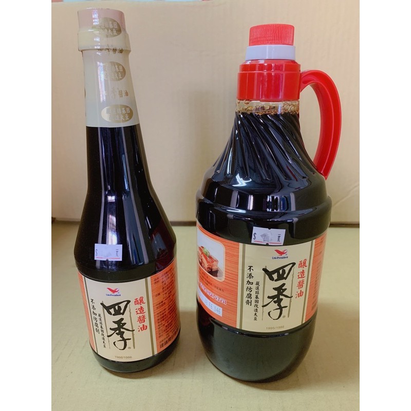 《永泉糧》統一 四季醬油 釀造醬油 870ml /1.6ml 嚴選非基因改造大豆