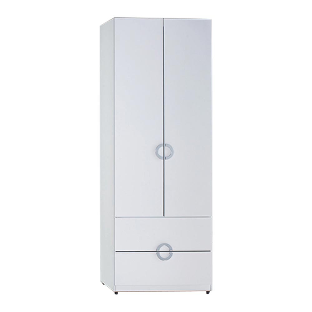 【H&D東稻家居】2.3尺白色二抽衣櫃(TJF-02414)