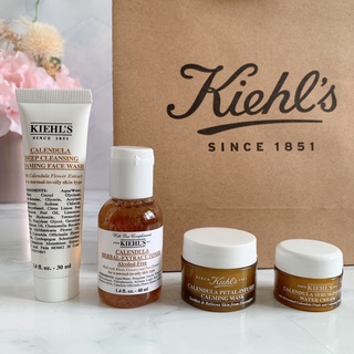 契爾氏 KIEHL'S 金盞花化妝水40ml、金盞花水凝霜 7ml、金盞花精萃修護水凝凍膜14ml、金盞花洗面乳30ml