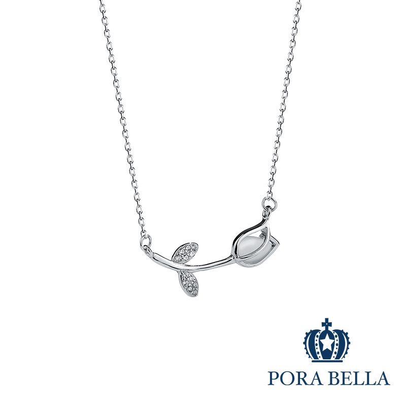 <Porabella>925純銀花朵項鍊 小眾設計款ins風 情人節禮物 生日禮物 玫瑰花項鍊 Necklace
