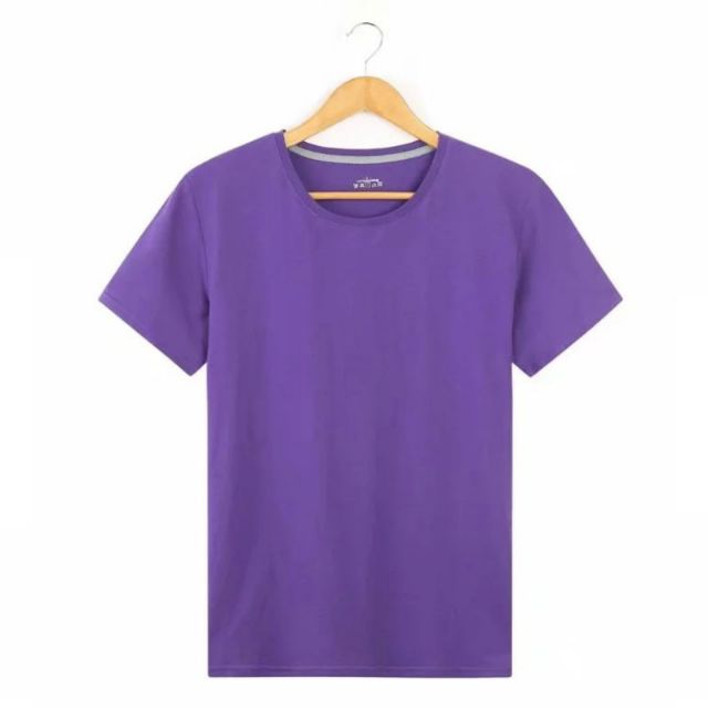 滿300贈送🤗重磅100%棉百搭短袖T恤上衣素面素色素T大學T休閒 M號 紫色