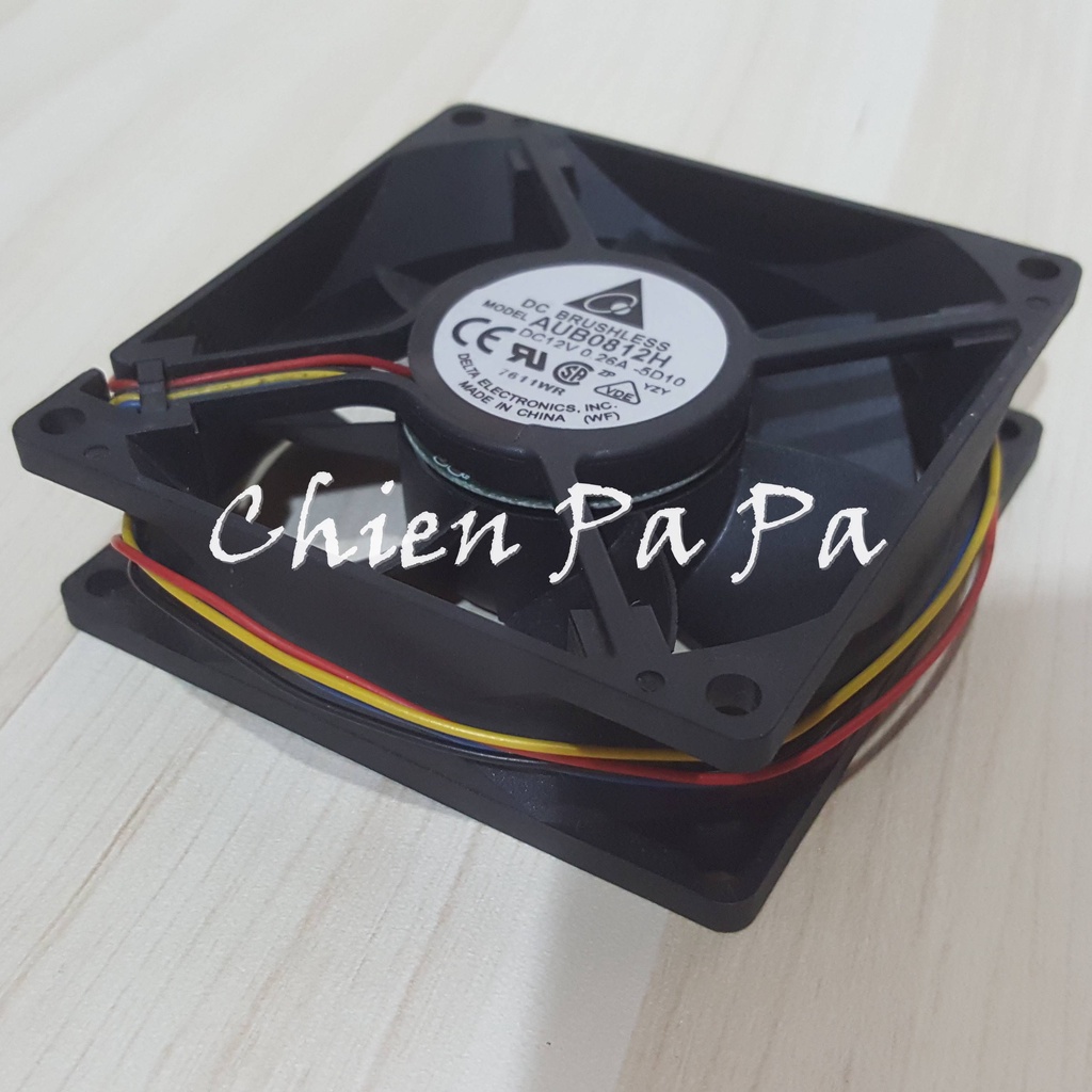 Chien 台達 DELTA 12V 8公分 CPU 4PIN 溫控 散熱 電腦 風扇 8*8*2.5 AUB0812H