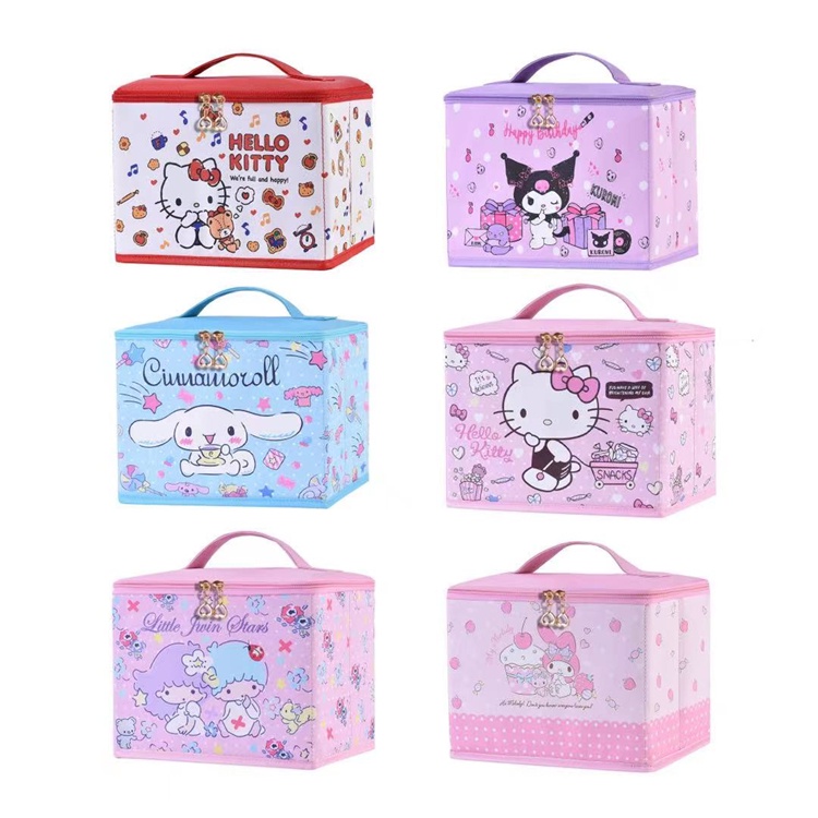 Sanrio 🌺 化妝箱 手提 化妝品 收納箱 雜物盒 大容量 三麗鷗 美樂蒂 庫洛米 布丁狗 大耳狗