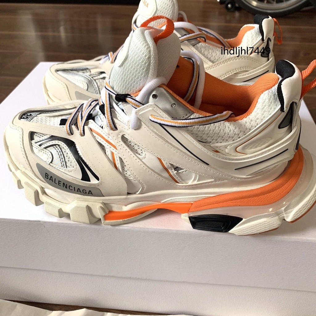 Balenciaga lastdrop New Track Trainers Orange Blue White