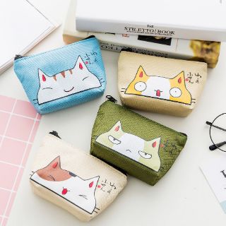韓版零錢包 韓國顏貓醬 可愛 卡通 帆布 創意零錢包 硬幣手拿包 硬幣包卡通零錢包 悠遊卡包