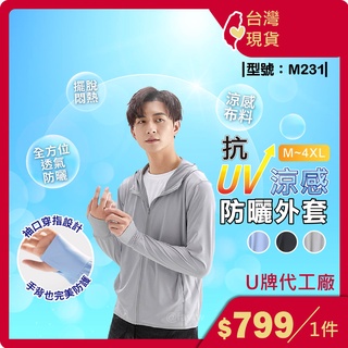 防曬連帽外套 抗UV50+【臺灣現貨+發票】YKK拉鍊/運動外套/涼感/透氣/防曬/型號:M231、413【FAV】
