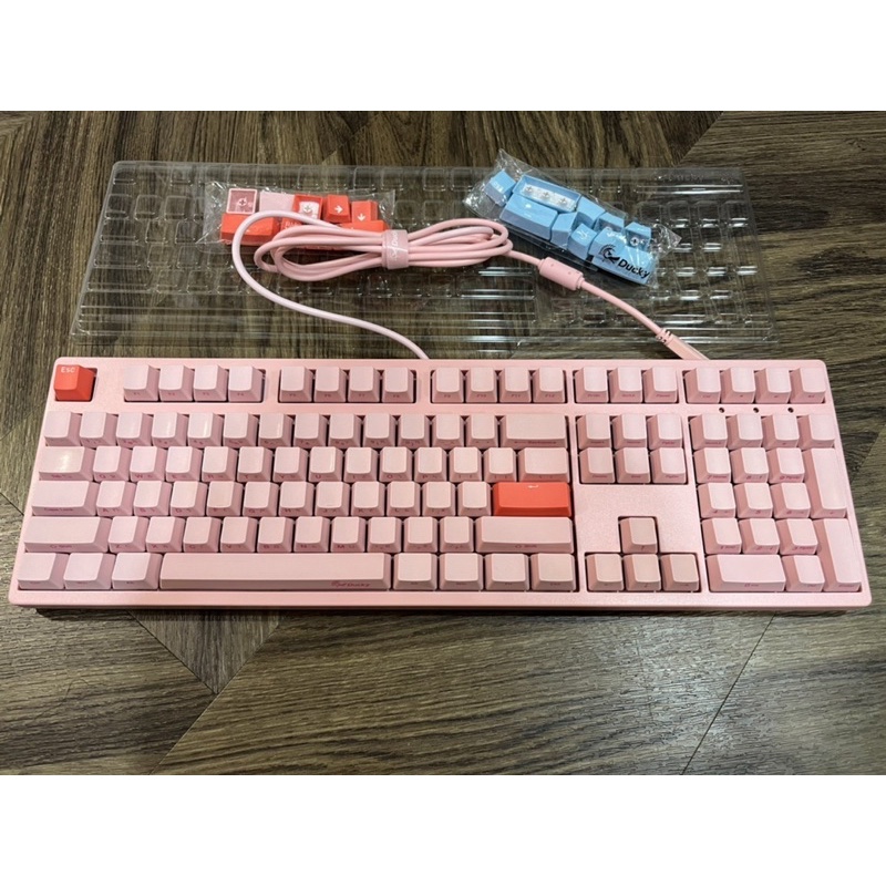 Ducky ZERO 3108粉色機械鍵盤-青軸
