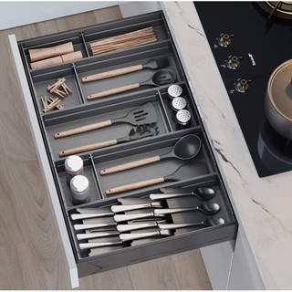 廚房抽屜分隔收納櫥櫃餐具分格鋁合金筷子刀叉盒