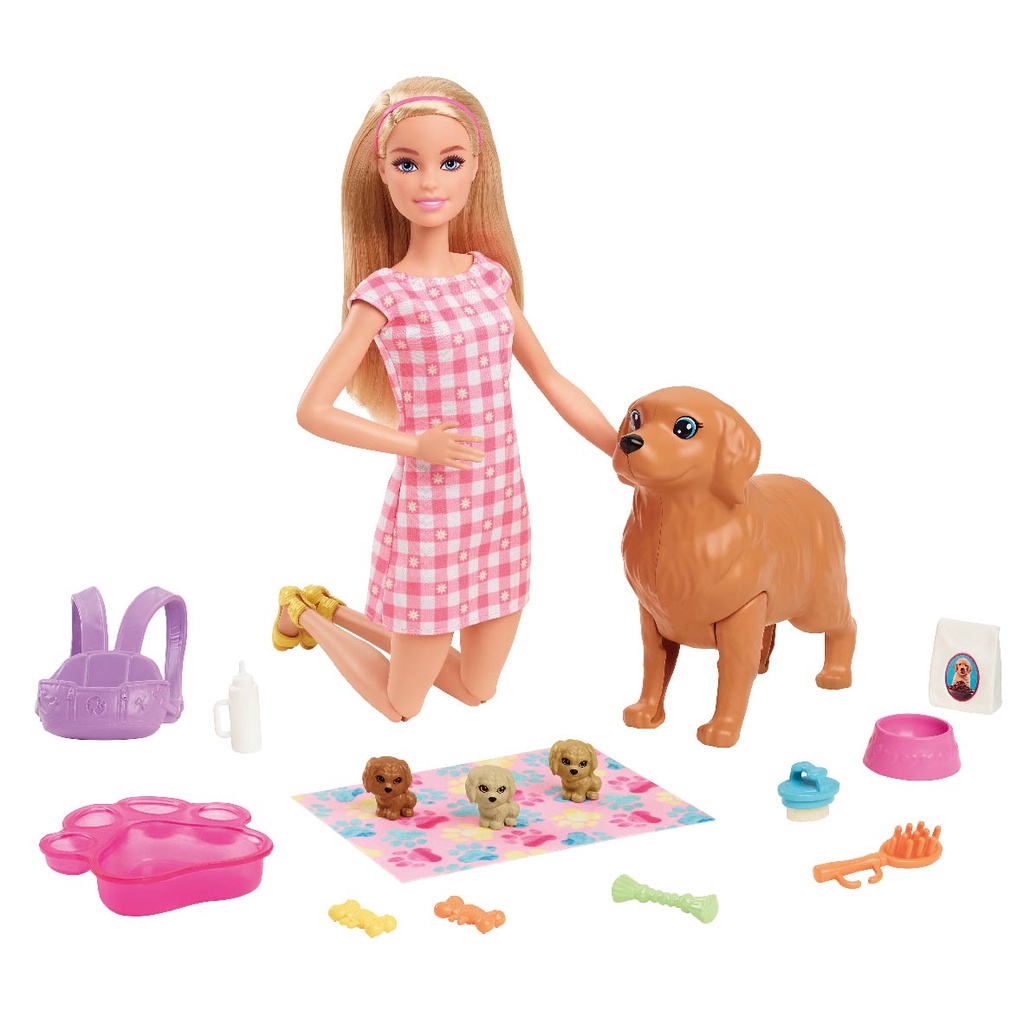 Mattel 芭比初生小狗遊戲組合 芭比 娃娃 正版 美泰兒