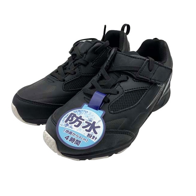 (2021/08現貨)日本月星Moonstar機能童鞋閃電競速衝刺系列寬楦防水防滑運動鞋款-黑色(19~24號)