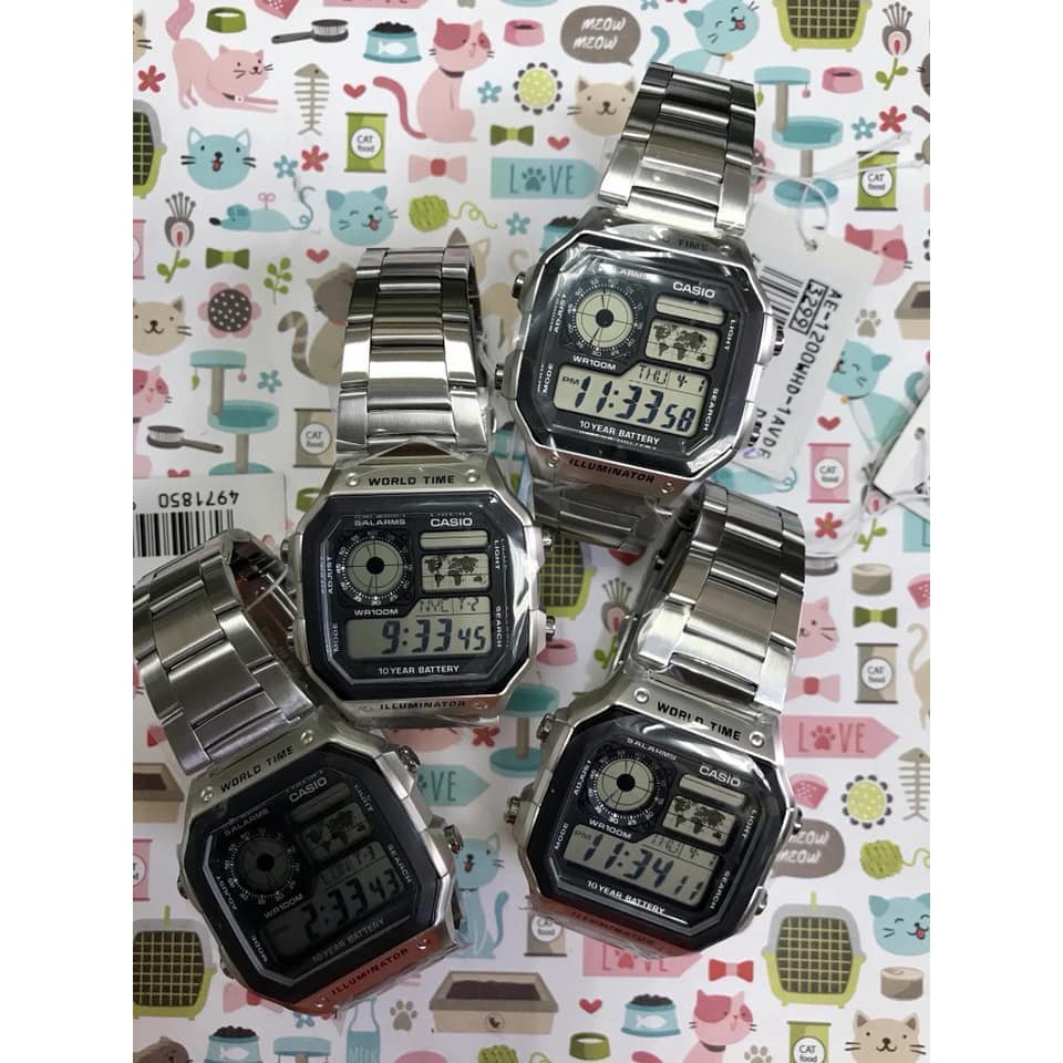 沒有假貨賣你「Parody」CASIO AE-1200WHD 經典復刻 不鏽鋼 錶帶 台灣公司貨一年保固