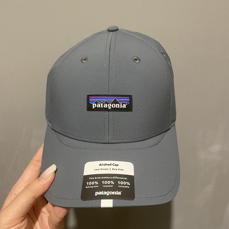 【現貨】 PATAGONIA® P-6 Airshed CAP 老帽 帽子 輕量透氣款 DWR (黑色/灰色)