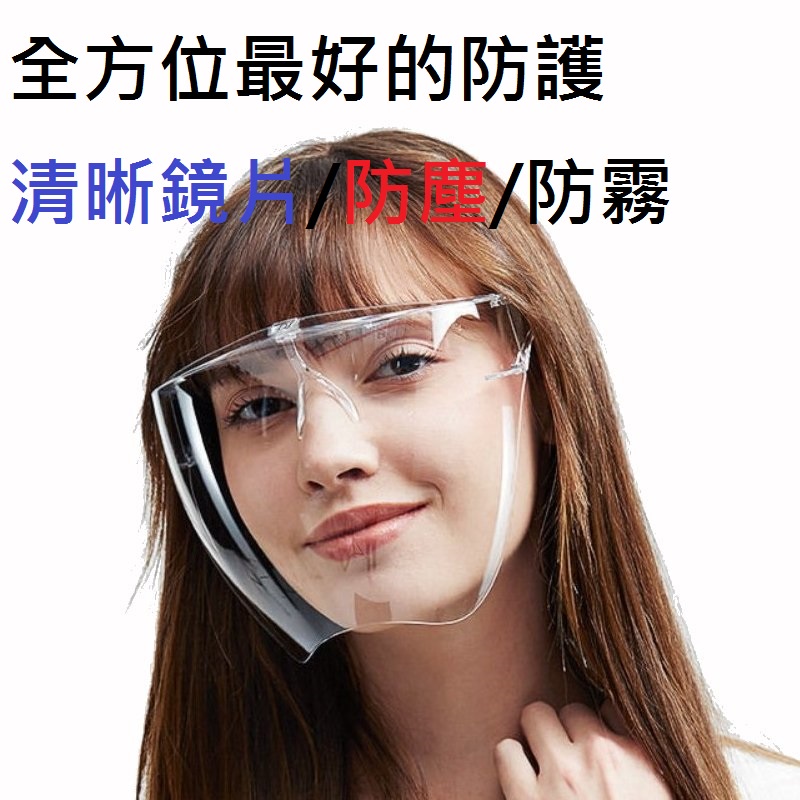 【BEBUY5】現貨 高清 透明 護目鏡 防飛沫 太空鏡面罩 成人面罩 全臉防護